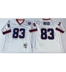 Mitchell And Ness Bills #83 andre reed white Throwback Stitched NFL Jersey