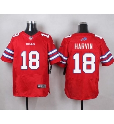 Nike Bills #18 Percy Harvin Red Mens Stitched NFL Elite Rush Jersey