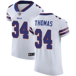 Nike Bills #34 Thurman Thomas White Mens Stitched NFL Vapor Untouchable Elite Jersey