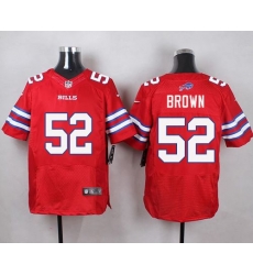 Nike Bills #52 Preston Brown Red Mens Stitched NFL Elite Rush Jersey