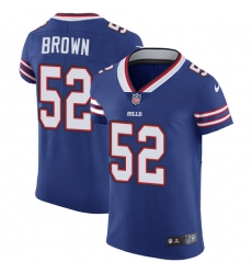 Nike Bills #52 Preston Brown Royal Blue Team Color Mens Stitched NFL Vapor Untouchable Elite Jersey