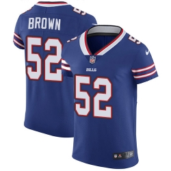 Nike Bills #52 Preston Brown Royal Blue Team Color Mens Stitched NFL Vapor Untouchable Elite Jersey