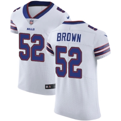 Nike Bills #52 Preston Brown White Mens Stitched NFL Vapor Untouchable Elite Jersey