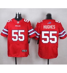 Nike Bills #55 Jerry Hughes Red Mens Stitched NFL Elite Rush Jersey