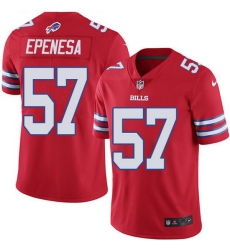 Nike Bills 57 A J  Epenesas Red Men Stitched NFL Limited Rush Jersey
