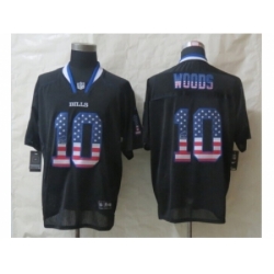 Nike Buffalo Bills 10 Robert Woods Black Elite USA Flag Fashion NFL Jersey