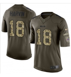 Nike Buffalo Bills #18 Percy Harvin Green Men 27s Stitched NFL Limited Salute To Service Jersey