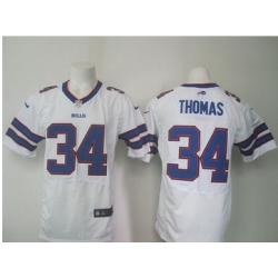 Nike Buffalo Bills #34 Thurman Thomas White Men 27s Stitched NFL New Elite Jersey