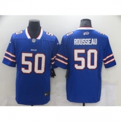 Nike Buffalo Bills 50 Gregory Rousseau Blue Vapor Limited Men Jersey