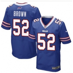 Nike Buffalo Bills #52 Preston Brown Royal Blue Team Color Mens Stitched NFL New Elite Jersey