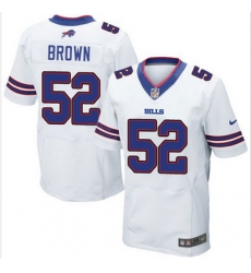 Nike Buffalo Bills #52 Preston Brown White Mens Stitched NFL New Elite Jersey