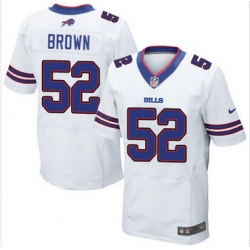 Nike Buffalo Bills #52 Preston Brown White Mens Stitched NFL New Elite Jersey