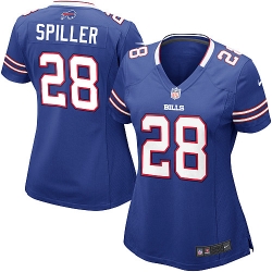 C.J. Spiller Womens Jersey - Stitched Game Nike Buffalo Bills #28 Blue Jersey