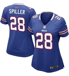 C.J. Spiller Womens Jersey - Stitched Limited Nike Buffalo Bills #28 Blue Jersey