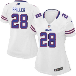C.J. Spiller Womens Jersey - White Stitched Game Nike Buffalo Bills #28 Jersey