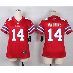 Nike Bills #14 Sammy Watkins Red Womens Stitched NFL Limited Rush Jersey