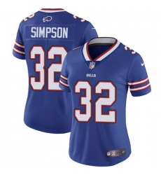 Nike Bills #32 O  J  Simpson Royal Blue Team Color Womens Stitched NFL Vapor Untouchable Limited Jersey