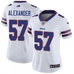Nike Bills #57 Lorenzo Alexander White Womens Stitched NFL Vapor Untouchable Limited Jersey