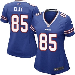 Nike Bills #85 Charles Clay Royal Blue Team Color Womens Stitched NFL New Elite Jersey