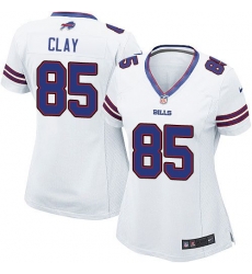 Nike Bills #85 Charles Clay White Womens Stitched NFL New Elite Jersey