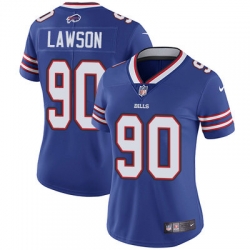 Nike Bills #90 Shaq Lawson Royal Blue Team Color Womens Stitched NFL Vapor Untouchable Limited Jersey
