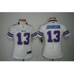 Nike Women Buffalo Bills #13 Johnson White Color Limited Jerseys
