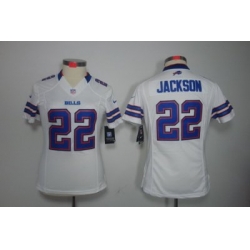 Nike Women Buffalo Bills #22 Jackson White Color Limited Jerseys