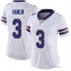 Women Buffalo Bills 3 Damar Hamlin White Vapor Untouchable Limited Stitched NFL Jersey