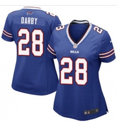Women Nike Bills #28 Ronald Darby Royal Blue Team Color Stitched NFL Elite Jersey