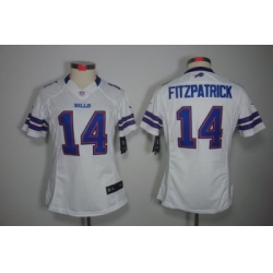 Women Nike Buffalo Bills 14# Ryan Fitzpatrick White Color Limited Jerseys