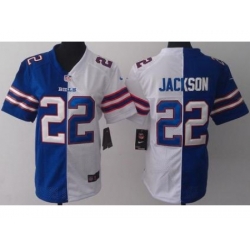 Women Nike Buffalo Bills 22 Fred Jackson Blue White Split Jerseys