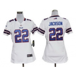 Women Nike Buffalo Bills 22# Jackson White Jersey