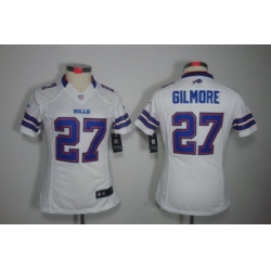 Women Nike Buffalo Bills 27# Gilmore White Color Limited Jerseys