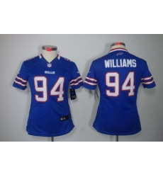 Women Nike Buffalo Bills #94 Williams Blue Color Limited Jerseys