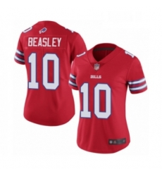 Womens Buffalo Bills 10 Cole Beasley Limited Red Rush Vapor Untouchable Football Jersey