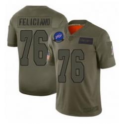Womens Buffalo Bills 76 Jon Feliciano Limited Camo 2019 Salute to Service Football Jersey