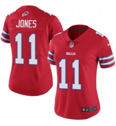 Womens Nike Buffalo Bills 11 Zay Jones Limited Red Rush Vapor Untouchable NFL Jersey