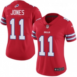 Womens Nike Buffalo Bills 11 Zay Jones Limited Red Rush Vapor Untouchable NFL Jersey