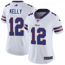 Womens Nike Buffalo Bills 12 Jim Kelly White Vapor Untouchable Limited Player NFL Jersey