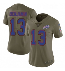 Womens Nike Buffalo Bills 13 Kelvin Benjamin Limited Olive 2017 Salute to Service NFL Jersey