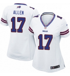 Womens Nike Buffalo Bills 17 Josh Allen Game White NFL Jersey