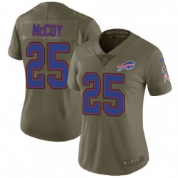 Womens Nike Buffalo Bills 25 LeSean McCoy Limited Olive 2017 Salute to Service NFL Jersey