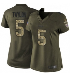 Womens Nike Buffalo Bills 5 Tyrod Taylor Elite Green Salute to Service NFL Jersey