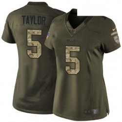 Womens Nike Buffalo Bills 5 Tyrod Taylor Elite Green Salute to Service NFL Jersey