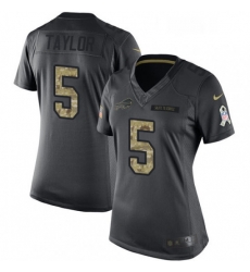 Womens Nike Buffalo Bills 5 Tyrod Taylor Limited Black 2016 Salute to Service NFL Jersey