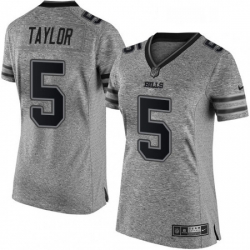 Womens Nike Buffalo Bills 5 Tyrod Taylor Limited Gray Gridiron NFL Jersey