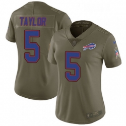 Womens Nike Buffalo Bills 5 Tyrod Taylor Limited Olive 2017 Salute to Service NFL Jersey