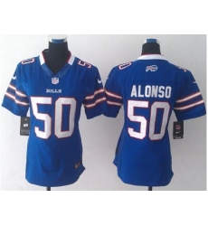 Women's Nike Buffalo Bills #50 Kiko Alonso Royal Blue Team Color Stitched NFL Limited Jersey