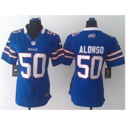 Women's Nike Buffalo Bills #50 Kiko Alonso Royal Blue Team Color Stitched NFL Limited Jersey