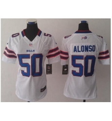 Women's Nike Buffalo Bills #50 Kiko Alonso White Stitched NFL Limited Jersey